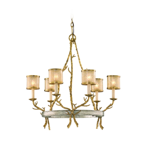 Parc Royale Gold & Silver Leaf Chandelier by Corbett Lighting