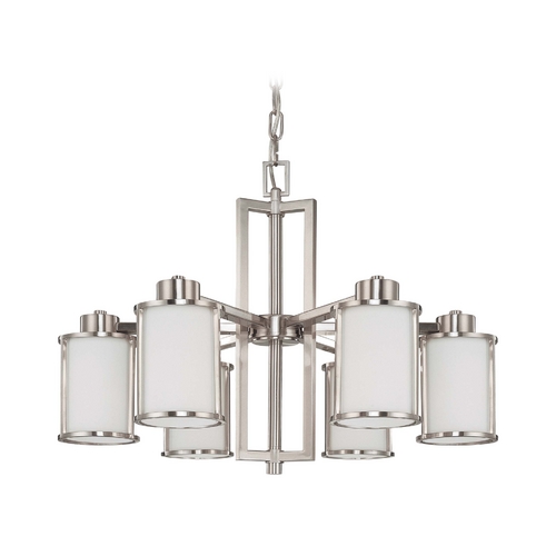 Chandelier in Brushed Nickel by Nuvo Lighting