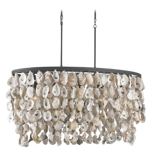 Currey and Company Lighting Natural / Black Smith Pendant Light