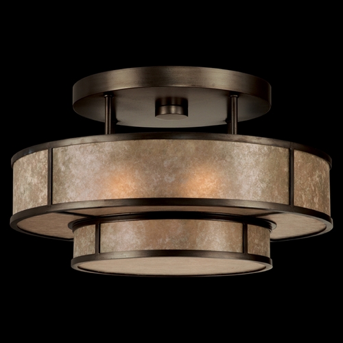 Fine Art Lamps Fine Art Lamps Singapore Moderne Brown Patinated Bronze Semi-Flushmount Light 600940ST