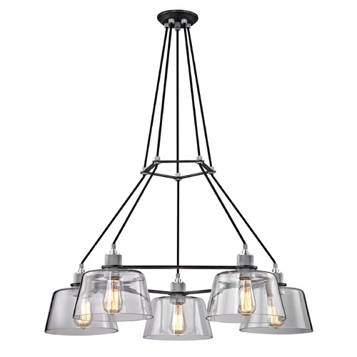 Troy Lighting Audiophile 35.50-Inch Old Silver & Aluminum Chandelier by Troy Lighting F6155
