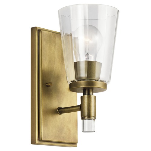 Kichler Lighting Audrea Wall Sconce in Natural Brass by Kichler Lighting 45866NBR