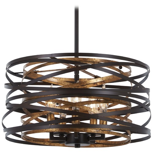 Minka Lavery Vortic Flow Dark Bronze with Mosaic Gold Pendant by Minka Lavery 4675-111