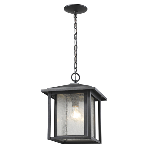 Aspen Black Outdoor Hanging Light by Z-Lite