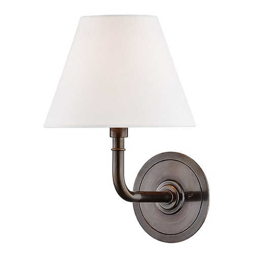 Hudson Valley Lighting Signature No. 1 Distressed Bronze Sconce by Hudson Valley Lighting MDS600-DB