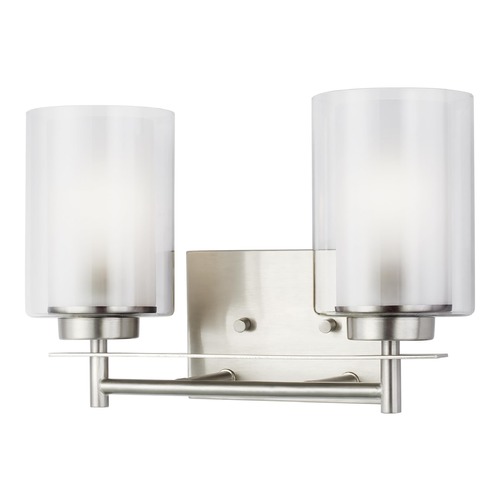 Generation Lighting Elmwood Park Brushed Nickel Bathroom Light by Generation Lighting 4437302-962