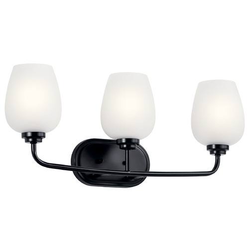 Kichler Lighting Valserrano Black 3-Light Bathroom Light by Kichler Lighting 45129BK