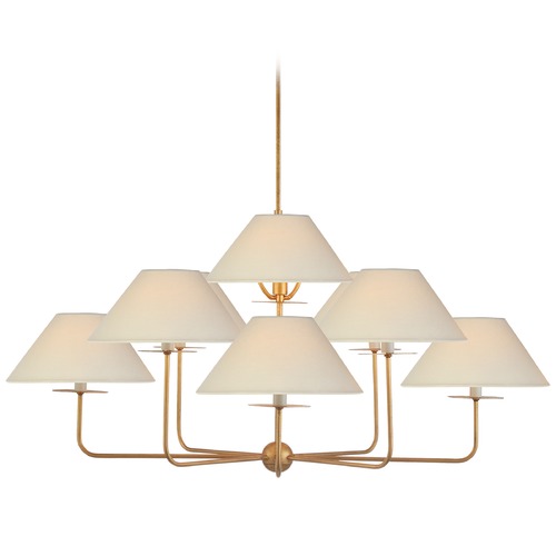 Visual Comfort Signature Collection Niermann Weeks Kelley Chandelier in Gilded Iron by Visual Comfort Signature NW5070GIL