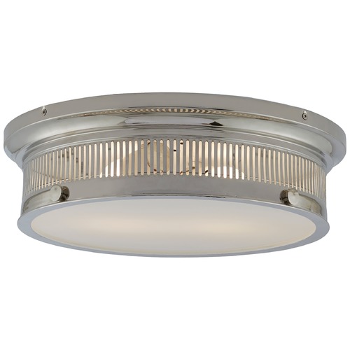 E.F. Chapman Alderly Flush Mount in Polished Nickel by Visual Comfort Signature