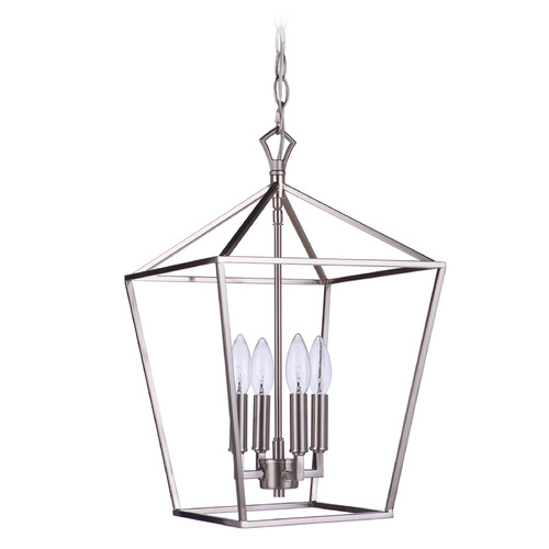 Flynt II Brushed Polished Nickel Pendant by Craftmade Lighting