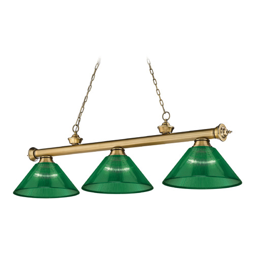 Z-Lite Cordon Rubbed Brass Billiard Light by Z-Lite 2306-3RB-ARG