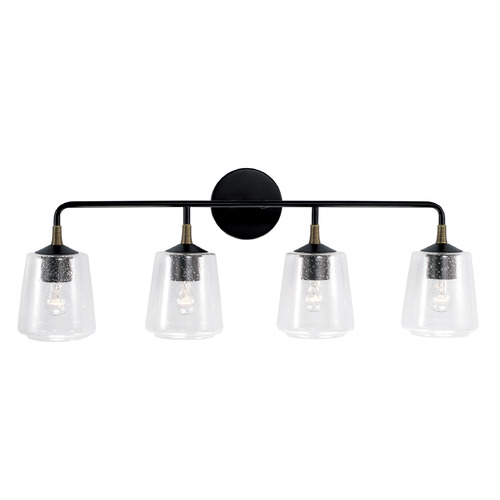 Capital Lighting Amara 32-Inch Vanity Light in Matte Black & Brass by Capital Lighting 145641KB-530