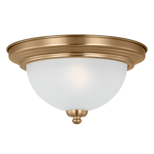 Generation Lighting Geary 10.50-Inch Satin Brass Flush Mount by Generation Lighting 77063-848