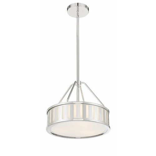 Crystorama Lighting Kendal 15.50-Inch Pendant in Polished Nickel by Crystorama Lighting KEN-8303-PN