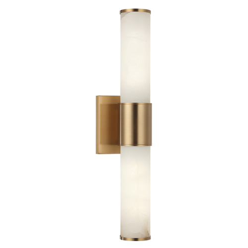 Matteo Lighting Matteo Lighting London Aged Gold Brass LED Vertical Bathroom Light S01412AG