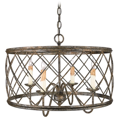 Quoizel Lighting Dury 21.50-Inch Pendant in Century Silver Leaf by Quoizel Lighting RDY2821CS