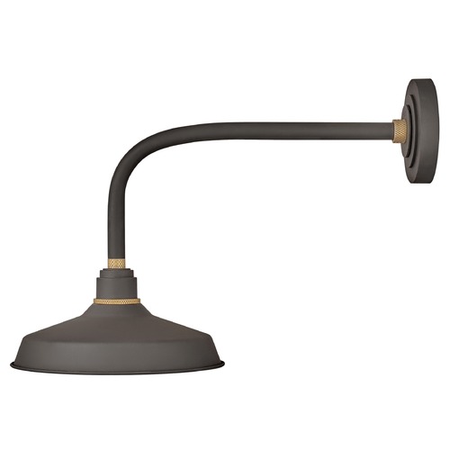 Hinkley Foundry 12-Inch Wide Museum Bronze & Brass Barn Light by Hinkley Lighting 10312MR