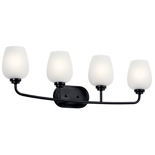 Kichler Lighting Valserrano Black 4-Light Bathroom Light by Kichler Lighting 45130BK