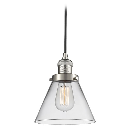 Large Cone Brushed Satin Nickel Mini Pendant by Innovations Lighting