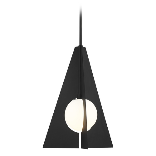 Visual Comfort Modern Collection Visual Comfort Modern Collection Orbel Nightshade Black Pendant Light with Globe Shade 700TDOBLPGB