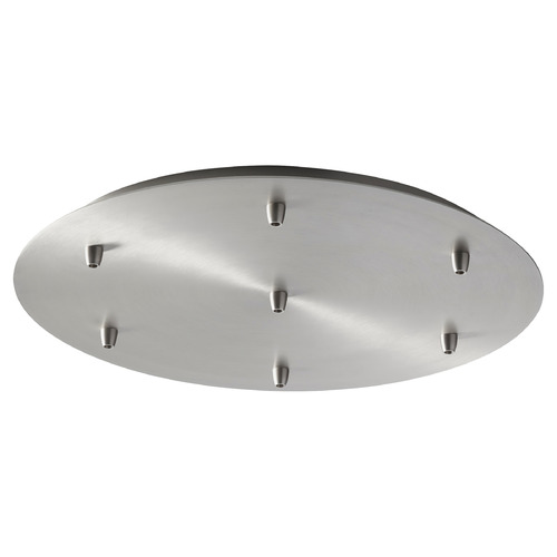 21-Inch 7-Light Multi-Port Canopy in Satin Nickel by Oxygen Lighting