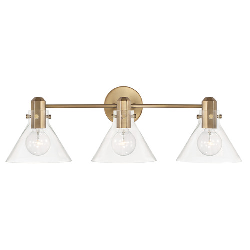Capital Lighting Greer 28.25-Inch Vanity Light in Aged Brass by Capital Lighting 145831AD-528