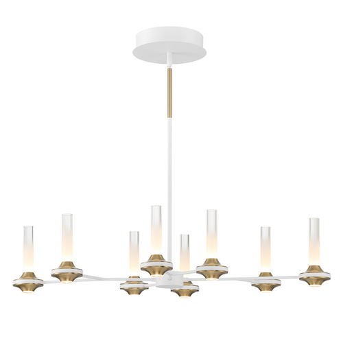 Eurofase Lighting Torcia 8-Light LED Linear Chandelier in White by Eurofase Lighting 45714-023