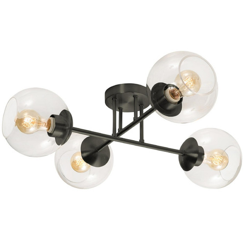 Afx Lighting Jamie Black Semi-Flushmount Light