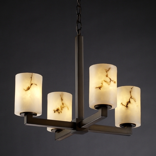 Justice Design Group Justice Design Lumenaria 4-Light Mini Chandelier in Dark Bronze FAL-8829-10-DBRZ