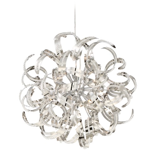 Ribbons 23-Inch Pendant in Crystal Chrome by Quoizel Lighting