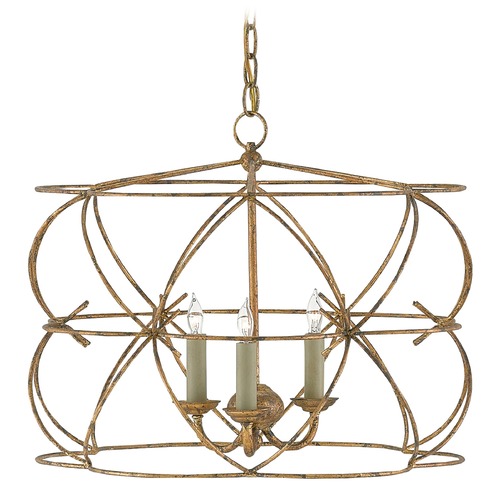 Currey and Company Lighting Rattigan Chandelier in Sicilian Gold Leaf by Currey & Company 9000-0108