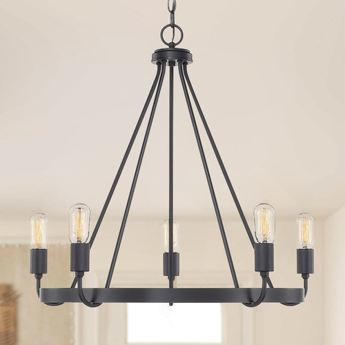 HomePlace by Capital Lighting Tanner 26.50-Inch Matte Black Chandelier by HomePlace by Capital Lighting 420061MB