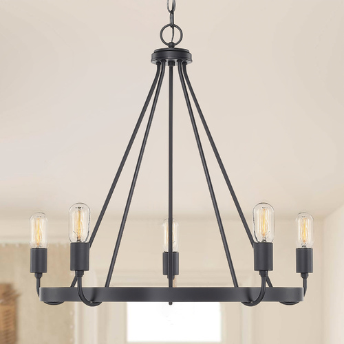 Tanner 26.50-Inch Matte Black Chandelier by HomePlace by Capital Lighting