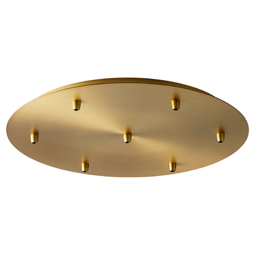 21-Inch 7-Light Multi-Port Canopy in Aged Brass by Oxygen Lighting