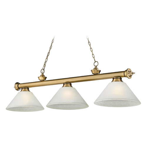 Z-Lite Cordon Rubbed Brass Billiard Light by Z-Lite 2306-3RB-AWL14