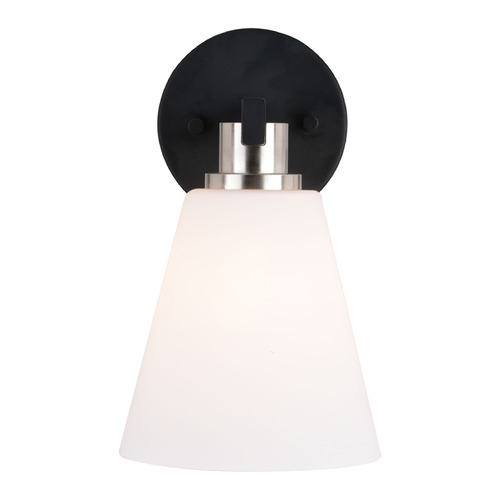 Vaxcel Lighting Vaxcel Lighting Vermont Matte Black & Satin Nickel Sconce W0404