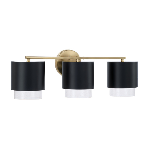 Capital Lighting Capital Lighting Weller Matte Brass and Black Bathroom Light 153031RK-549