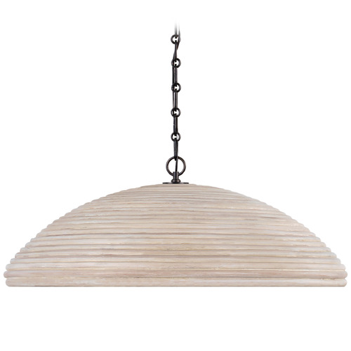 Linnea Bronze Amber Ribbon Glass Large Chandelier