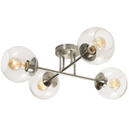 Afx Lighting Jamie Satin Nickel Semi-Flushmount Light