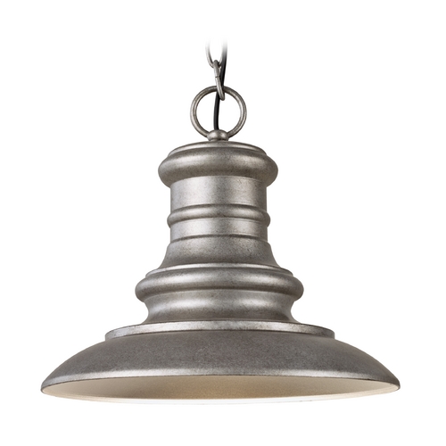 Generation Lighting Redding Station Outdoor Hanging Light in Tarnished Silver by Generation Lighting OL8904TRD