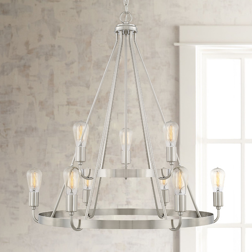 Tanner 31.25-Inch Brushed Nickel Chandelier by HomePlace by Capital Lighting