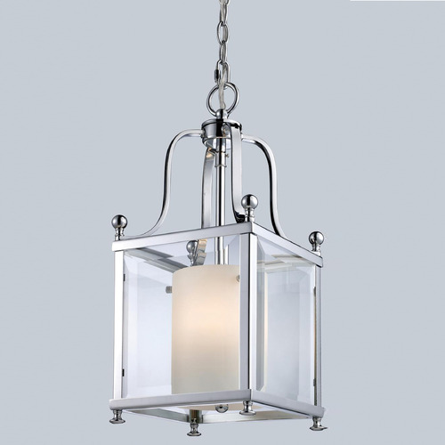 Z-Lite Z-Lite Fairview Chrome Pendant Light with Cylindrical Shade 176-3S