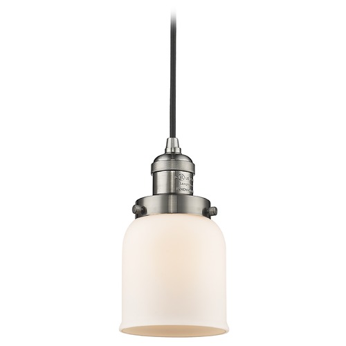 Innovations Lighting Innovations Lighting Small Bell Brushed Satin Nickel Mini-Pendant Light with Bell Shade 201C-SN-G51