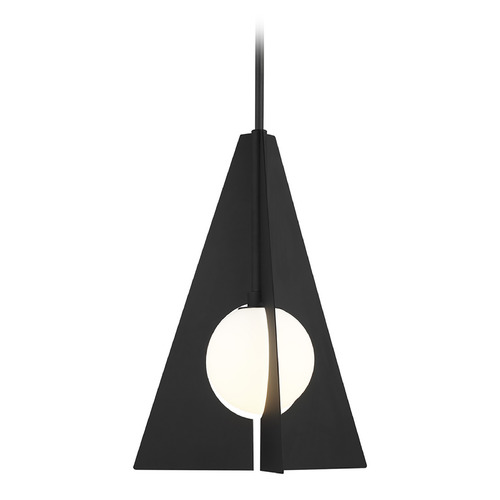 Visual Comfort Modern Collection Visual Comfort Modern Collection Orbel Nightshade Black LED Pendant Light with Globe Shade 700TDOBLPGB-LED930