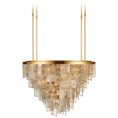 Visual Comfort Signature Collection Kelly Wearstler Ardent Waterfall Chandelier in Brass by Visual Comfort Signature KW5803ABFRG