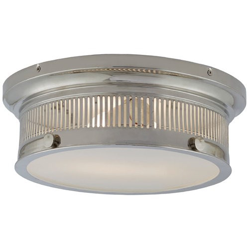 E.F. Chapman Alderly Flush Mount in Polished Nickel by Visual Comfort Signature