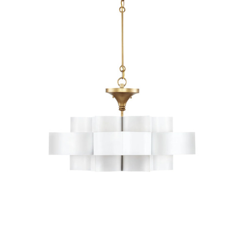 Currey and Company Lighting Grand Lotus 20.25-Inch Chandelier in Sugar White by Currey & Company 9000-0856