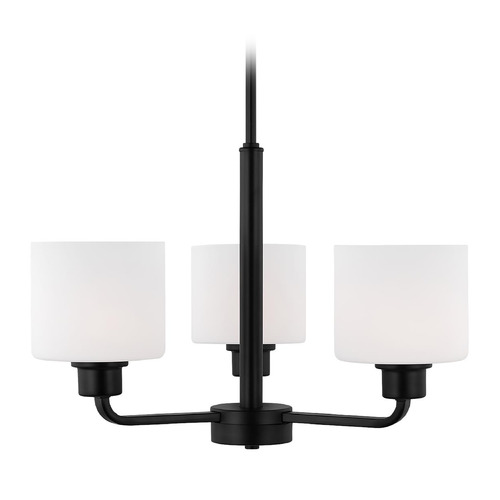 Generation Lighting Canfield 20-Inch Midnight Black Chandelier by Generation Lighting 3128803-112