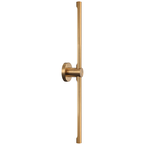 Novelle Aged Gold Brass LED Vertical Bathroom Light by Matteo Lighting