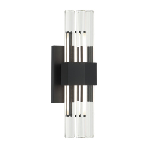 Matteo Lighting Krustallos Matte Black LED Vertical Bathroom Light